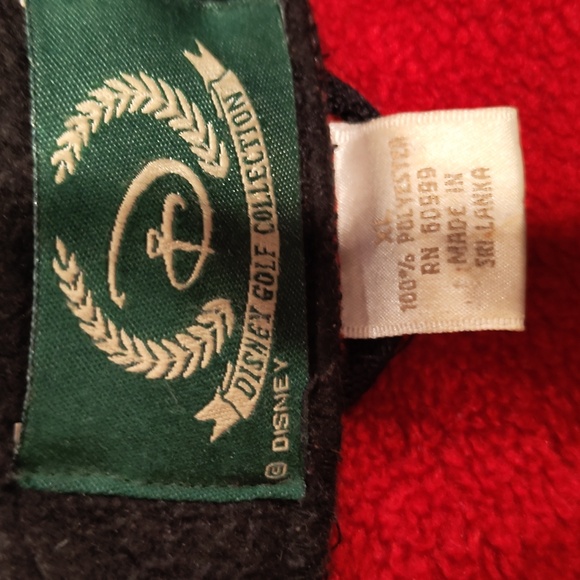 Vintage Disney Golf Fleece Jacket Mens XL Red Collection Pockets Full Zip Up - Picture 2 of 10